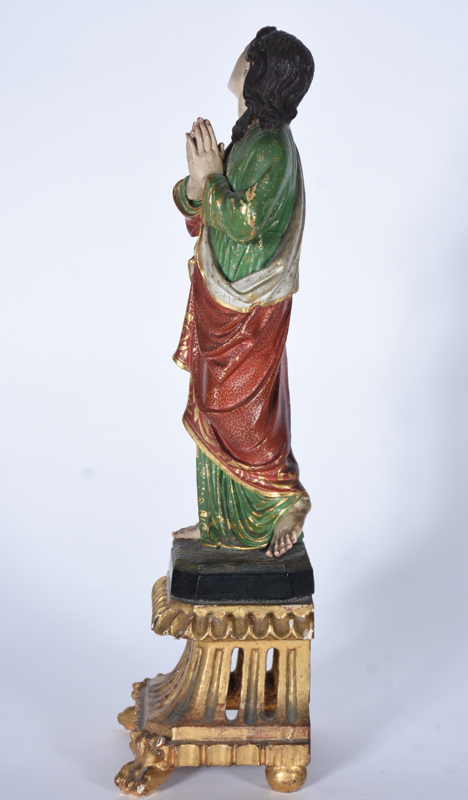 São João Evangelista - Imagem de madeira policromada, olhos de vidro. - foto 5 de 8