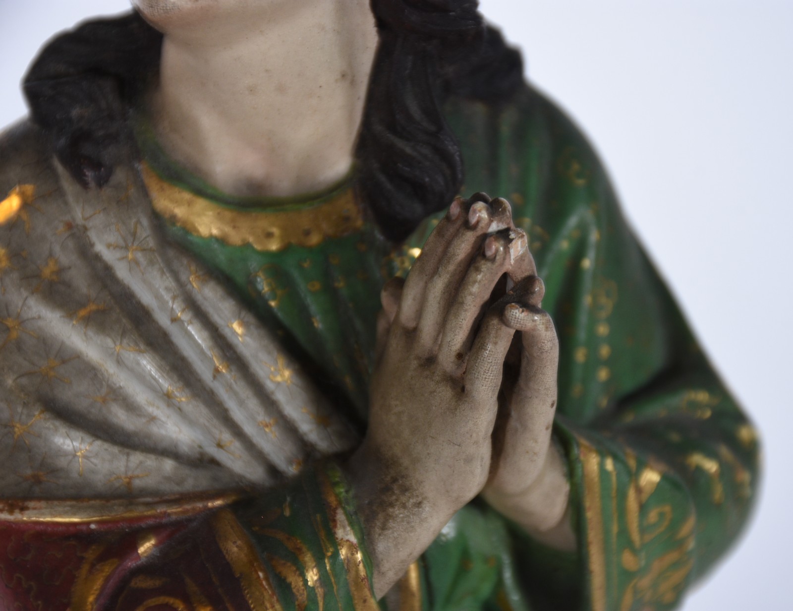 São João Evangelista - Imagem de madeira policromada, olhos de vidro. - foto 7 de 8