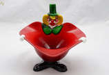 Baleiro de murano feitio palhaço vermelho. Altu... - Baleiro de murano feitio palhaço vermelho. Altura 21 cm.