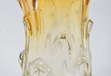 Vaso de murano na cor amarelo degradé. Alt. 35 cm. - Vaso de murano na cor amarelo degradé. Alt. 35 cm.