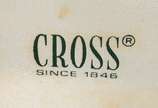 Cross (1846),  - Conjunto de caneta e lapiseira dourados com inscrição "Texaco". No estojo.