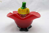 Baleiro de murano feitio palhaço vermelho. Altu... - Baleiro de murano feitio palhaço vermelho. Altura 21 cm.