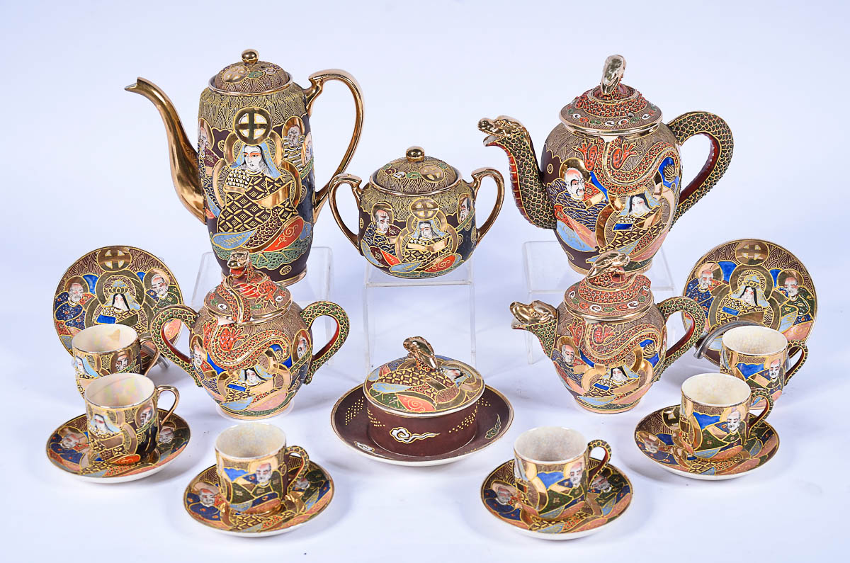 Aparelho de porcelana Satzuma, composto de 8 xícaras de café c/...