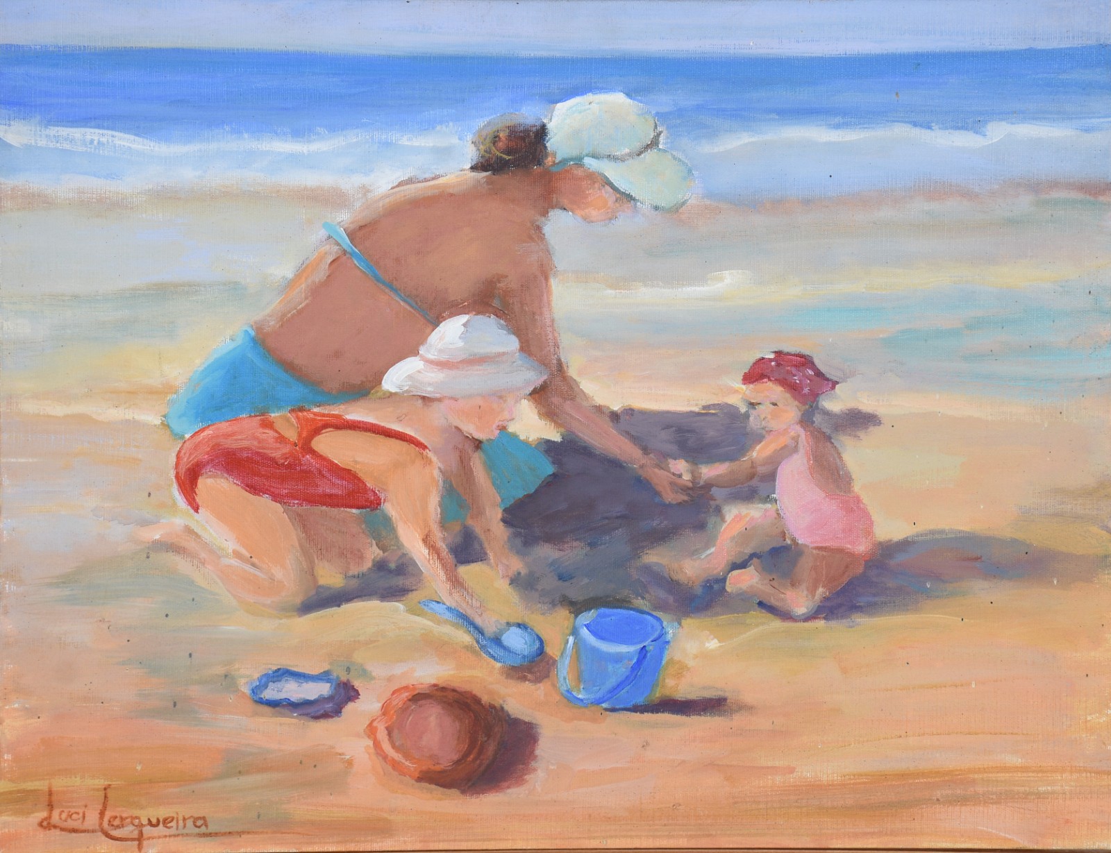 Luci Cerqueira, Brincando na areia da praia - foto 1 de 4