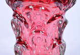 Vaso de murano italiano na cor rubi. Diam. 17 c... - Vaso de murano italiano na cor rubi. Diam. 17 cm - altt. 23 cm.