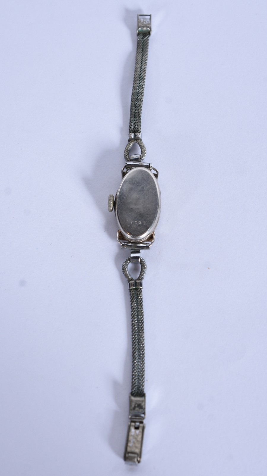 Relógio com caixa de platina com brilhantes, pulseira de metal (Por... - foto 5 de 6
