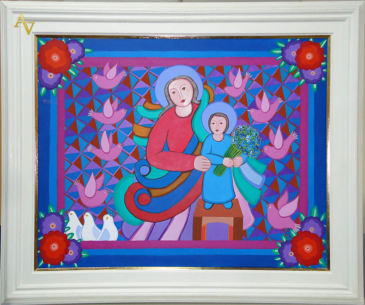 ADELSON DO PRADO - Madona e crianças - ost - 80 x 100.
