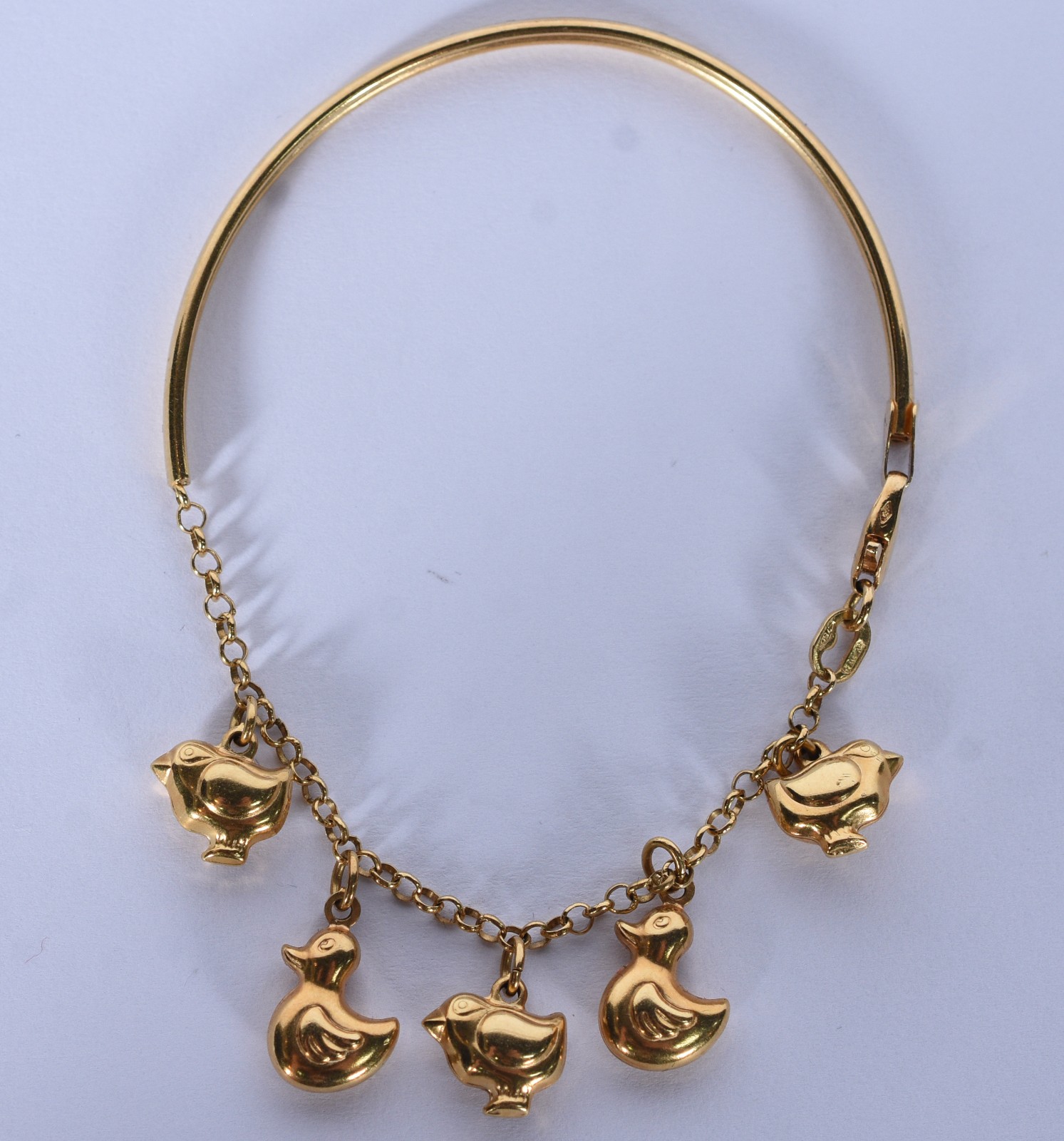 Pulseira de ouro 18 k com patinhos (Por motivos de segurança a peça... - foto 2 de 6