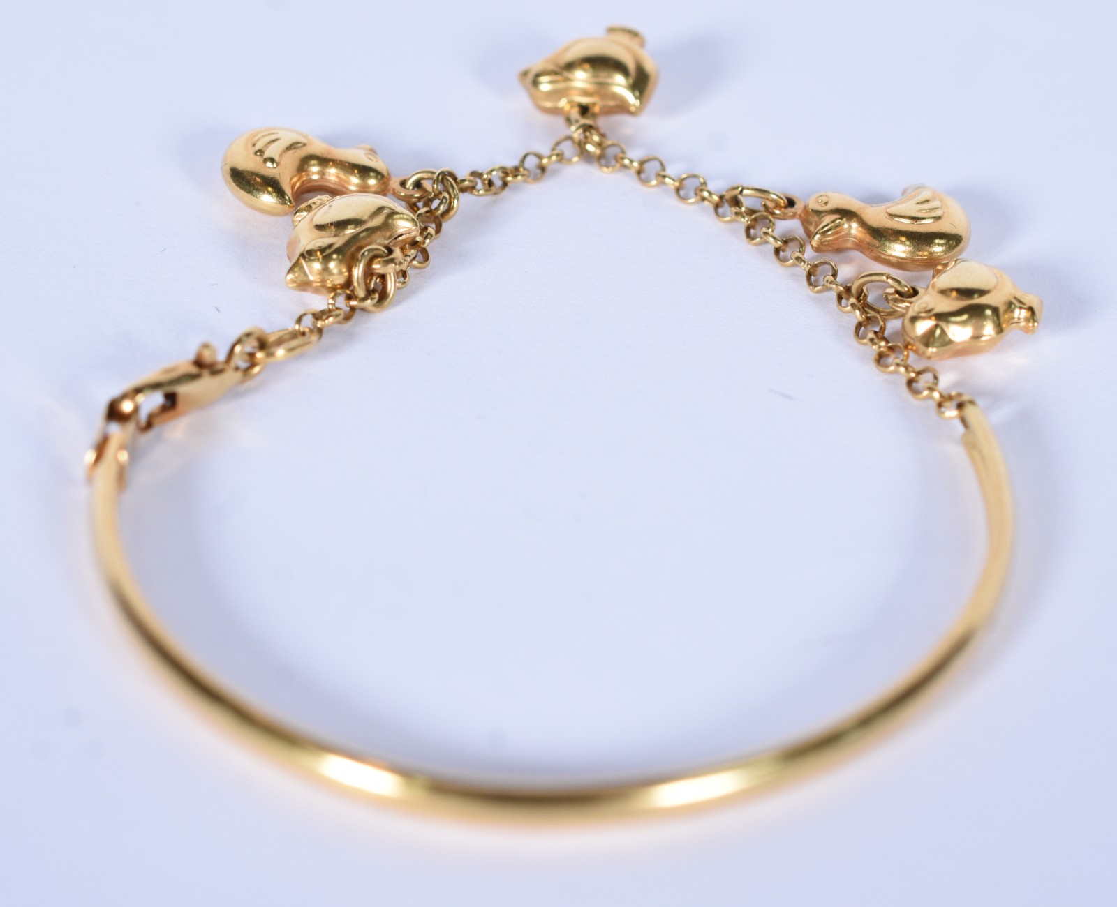 Pulseira de ouro 18 k com patinhos (Por motivos de segurança a peça... - foto 3 de 6