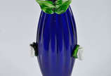 Palhaço de murano na cor azul marinho. Alt. 39 cm. - Palhaço de murano na cor azul marinho. Alt. 39 cm.