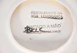 Seis pratos de cerâmica de "Restaurante da Boa ... - Seis pratos de cerâmica de "Restaurante da Boa Lembrança".