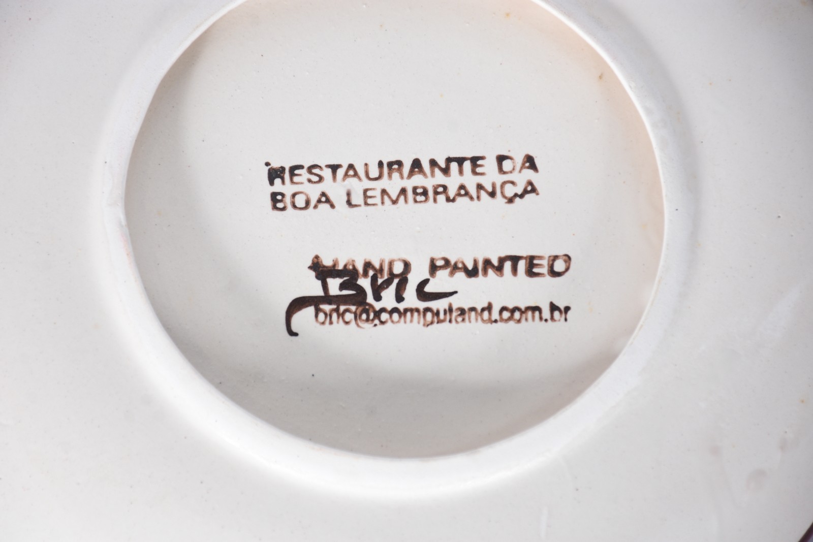 Seis pratos de cerâmica de "Restaurante da Boa Lembrança". - foto 5 de 5