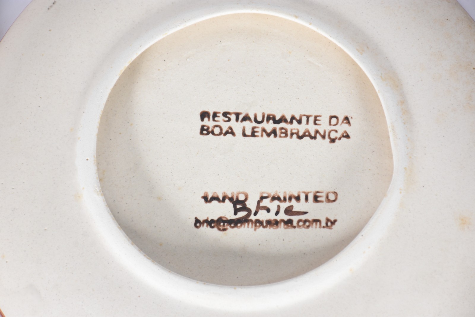 Seis pratos de cerâmica de "Restaurante da Boa Lembrança". - foto 3 de 5