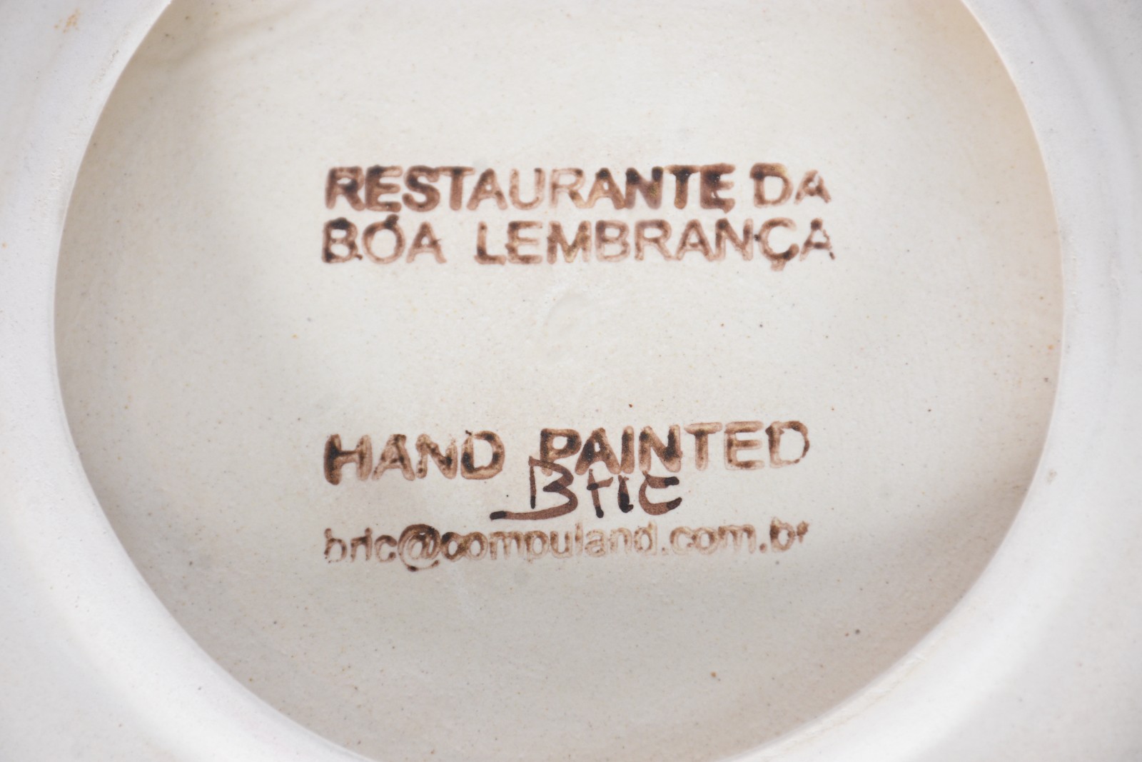 Seis pratos de cerâmica de "Restaurante da Boa Lembrança". - foto 5 de 5