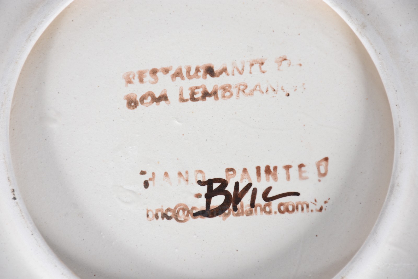 Seis pratos de cerâmica de "Restaurante da Boa Lembrança". - foto 4 de 5