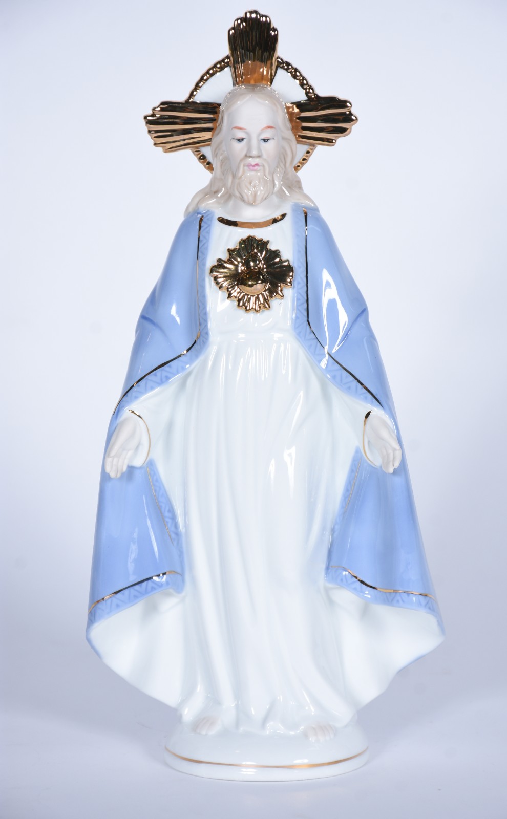 Estatueta de porcelana policromada representando Sagrado coração de... - foto 2 de 6