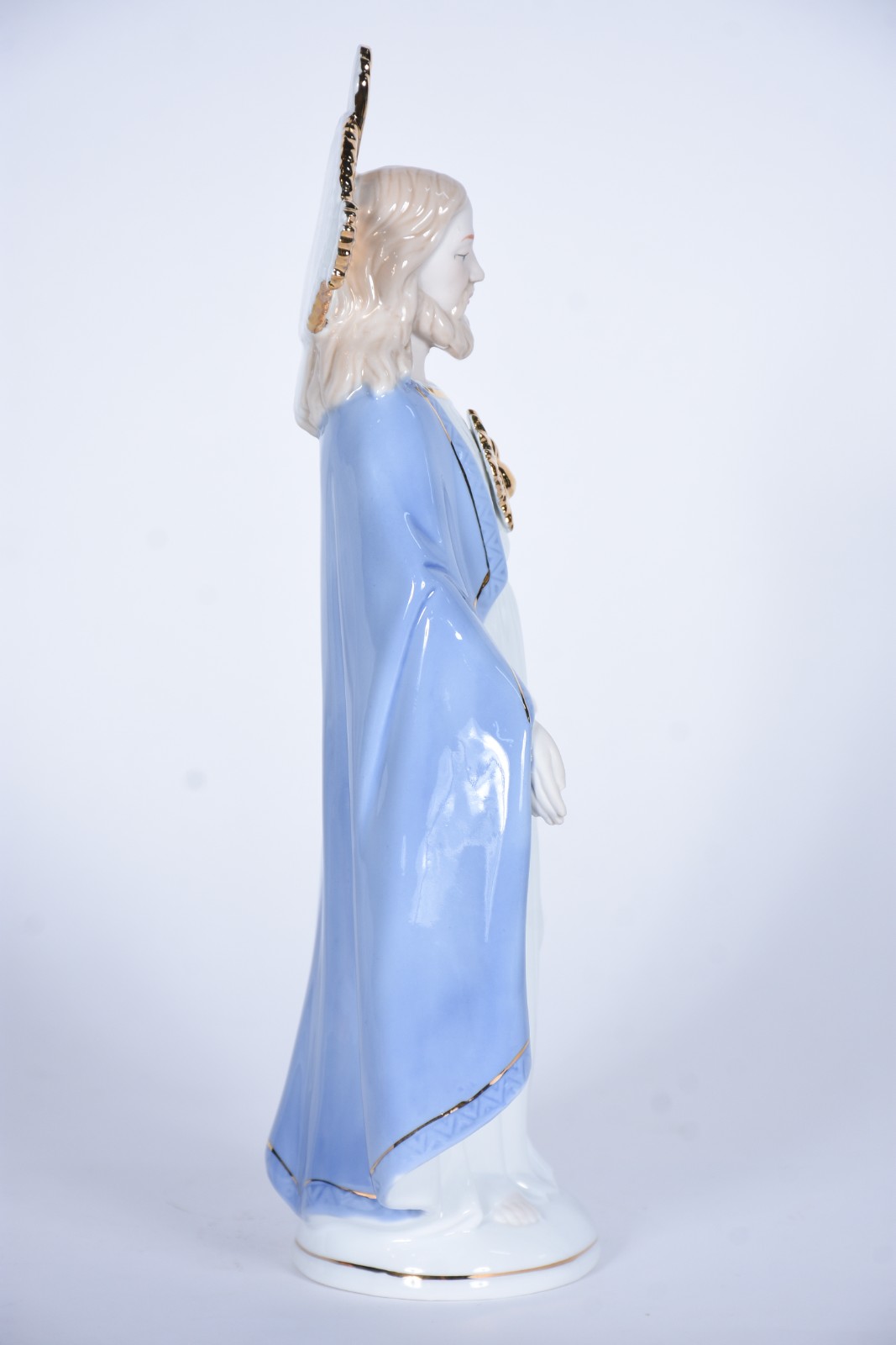 Estatueta de porcelana policromada representando Sagrado coração de... - foto 4 de 6