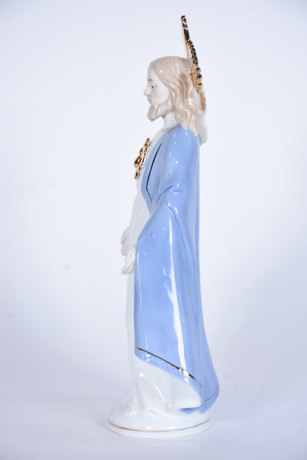 Estatueta de porcelana policromada representando Sagrado coração de... - foto 5 de 6