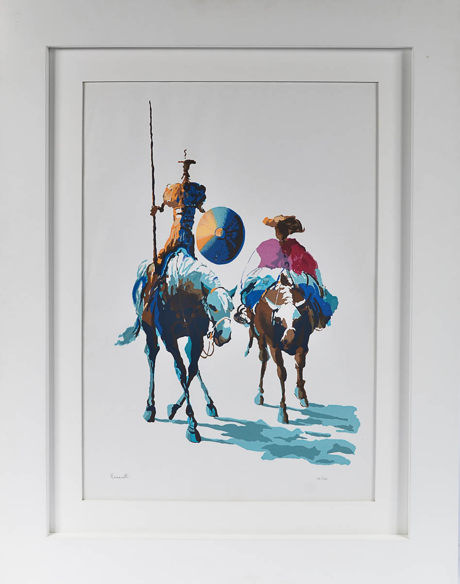 ROMANELLI - Dom Quixote - serigrafia - 17/120 - 70 x 50.