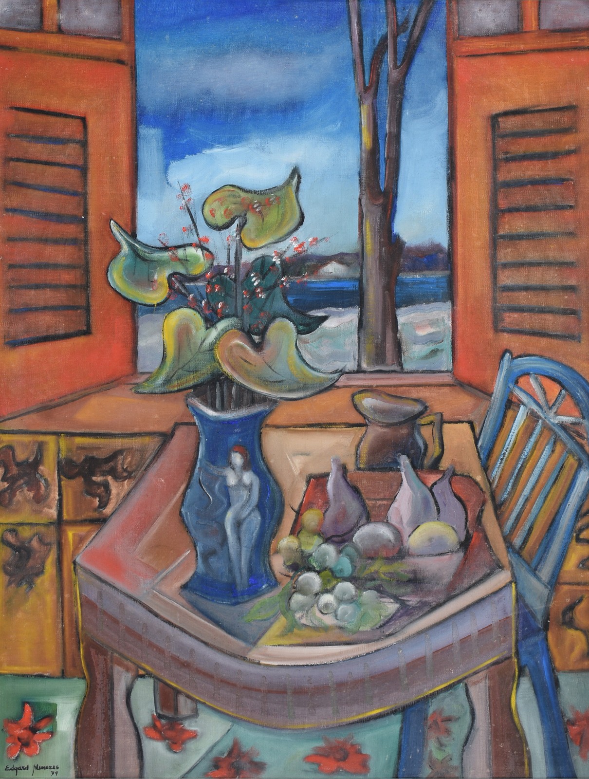 Óleo sobre tela - datado 79. - foto 1 de 4