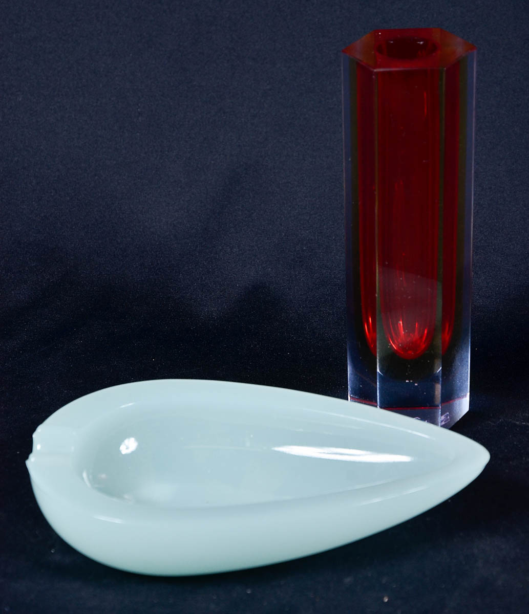 Duas peças de murano: a)VINCENZO NASON para WEIL, CERAMICS & GLASS...