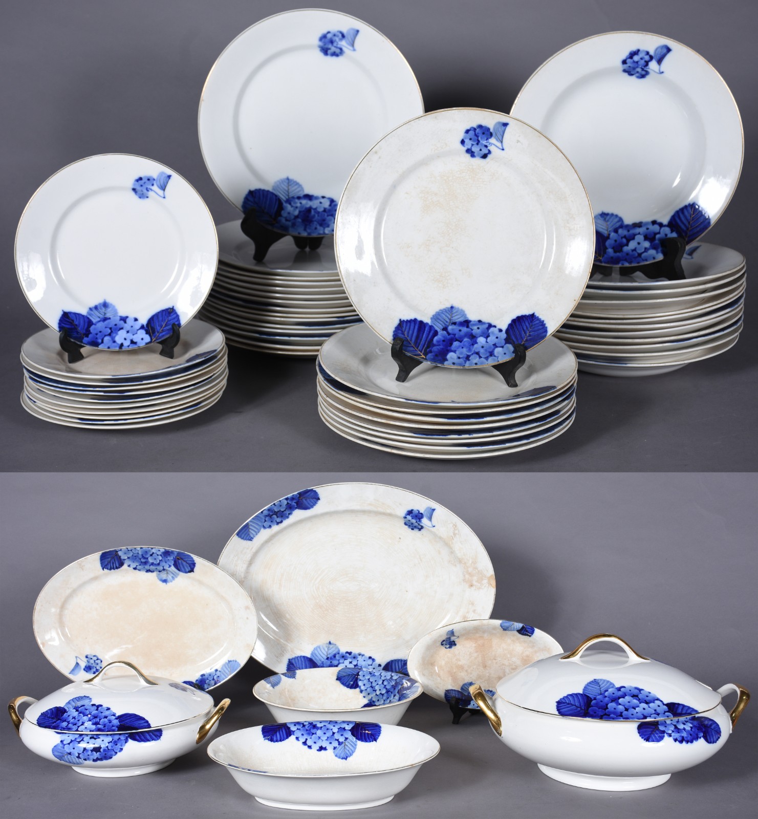 Aparelho de jantar de faiança "Imperial Ironstore Ware" composto de... - foto 1 de 10