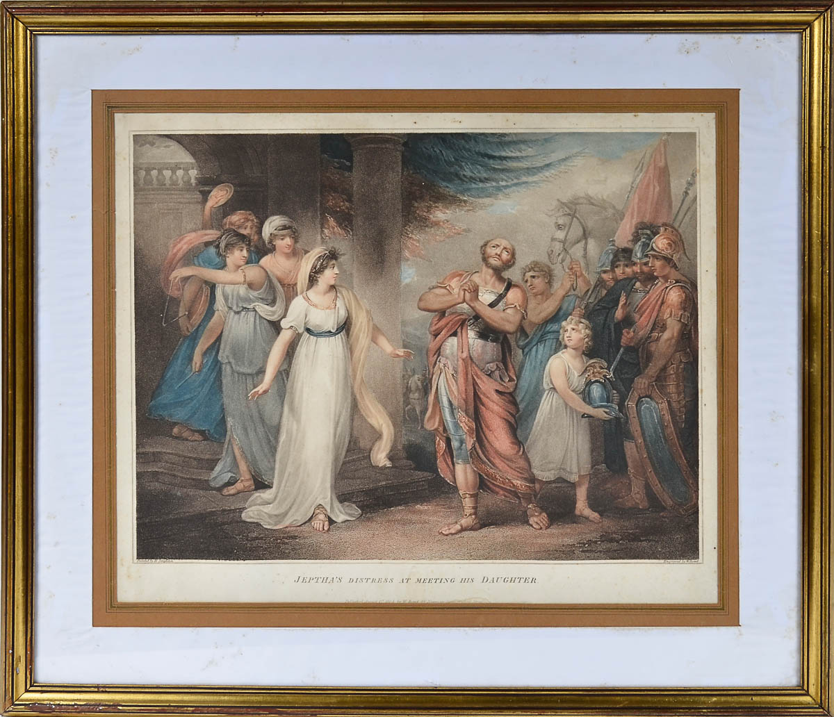 Gravura - Jeptmas Distress of Meeting Mis Daugmter - Med. total: 82 x...