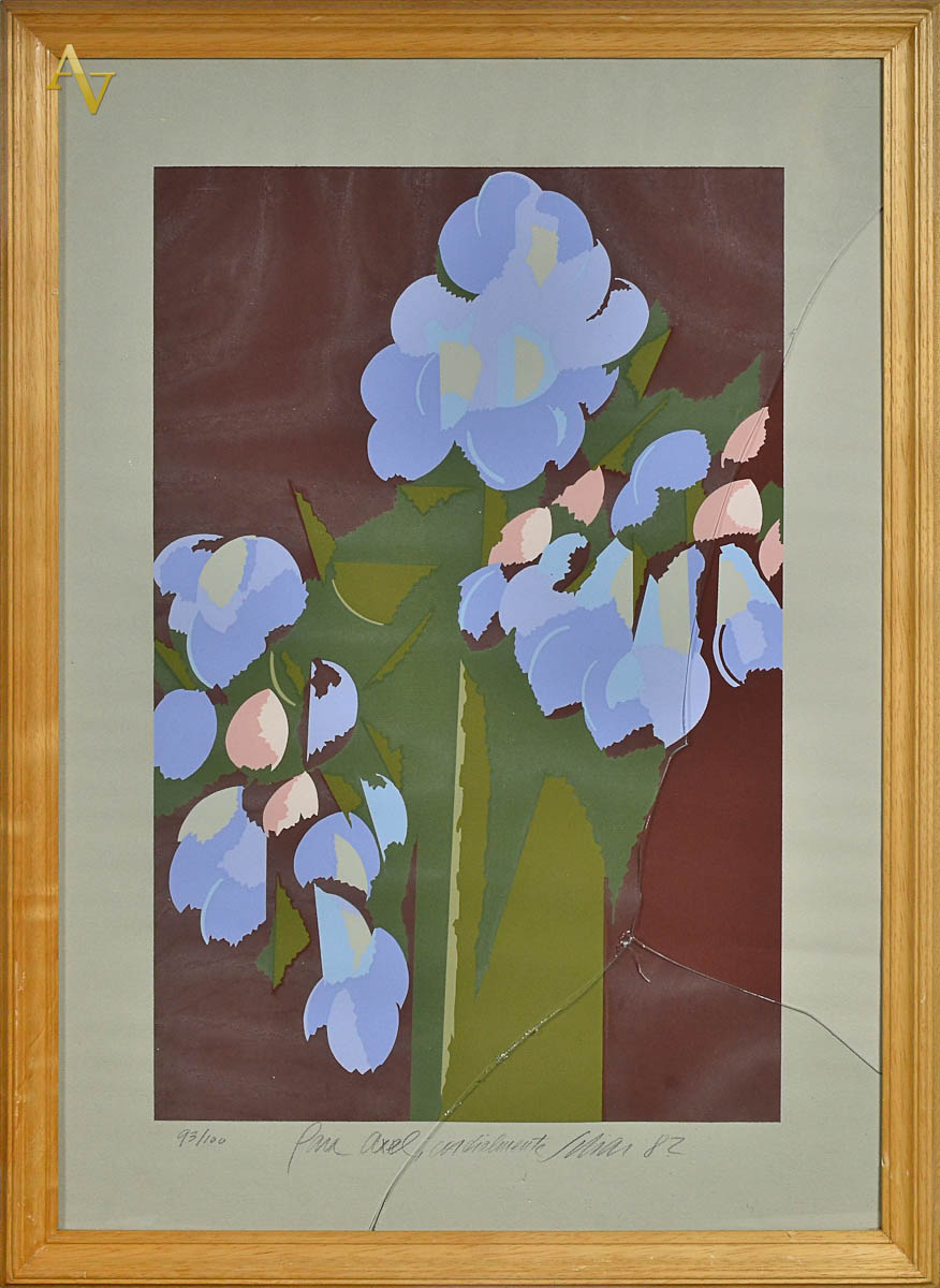 SCLIAR - Vaso de flor - serigrafia 93/100 - ano 1982 - 56 x 37.