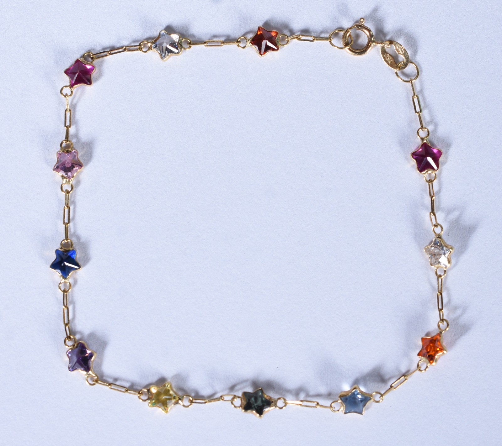 Pulseira de ouro 18 k, contraste 750 na forma de estrelinhas (Por... - foto 1 de 5