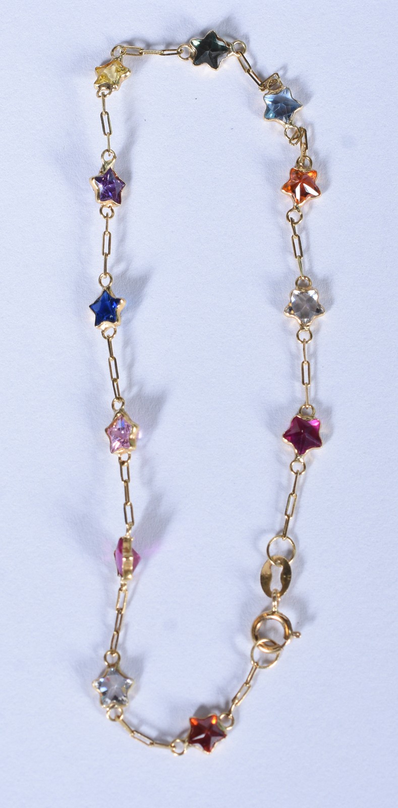Pulseira de ouro 18 k, contraste 750 na forma de estrelinhas (Por... - foto 2 de 5