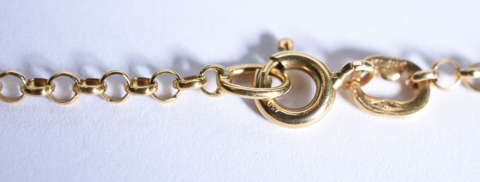 Gargantilha na forma de elo português de ouro 18 k, contraste 750... - foto 5 de 9