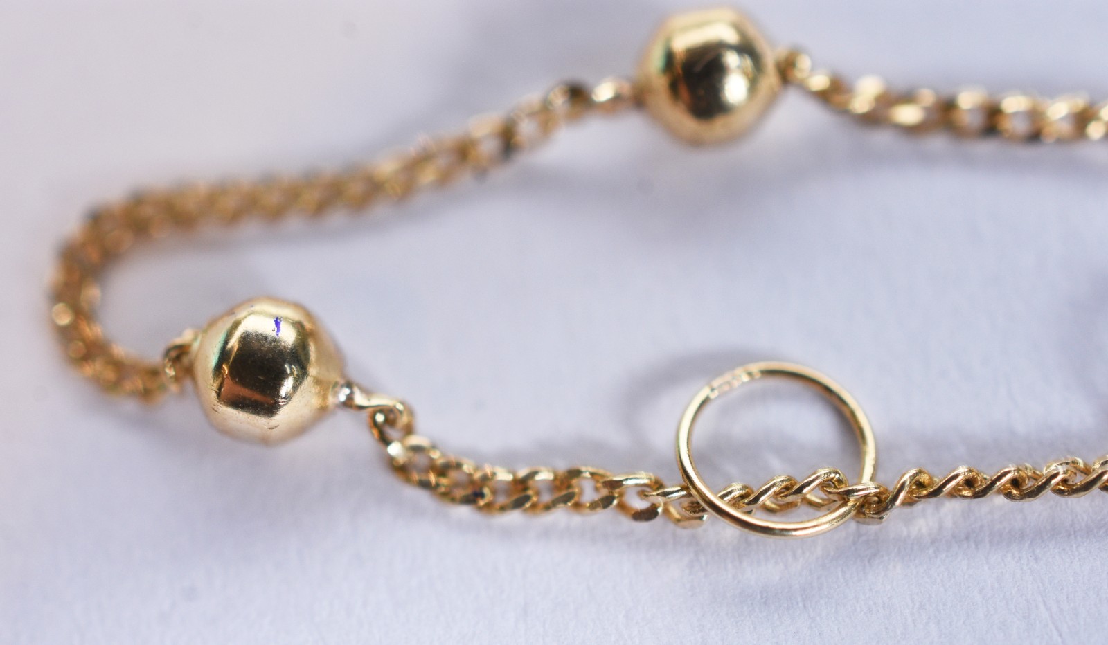 Pulseira de criança de ouro 750 com bolinhas (Por motivos de... - foto 3 de 4