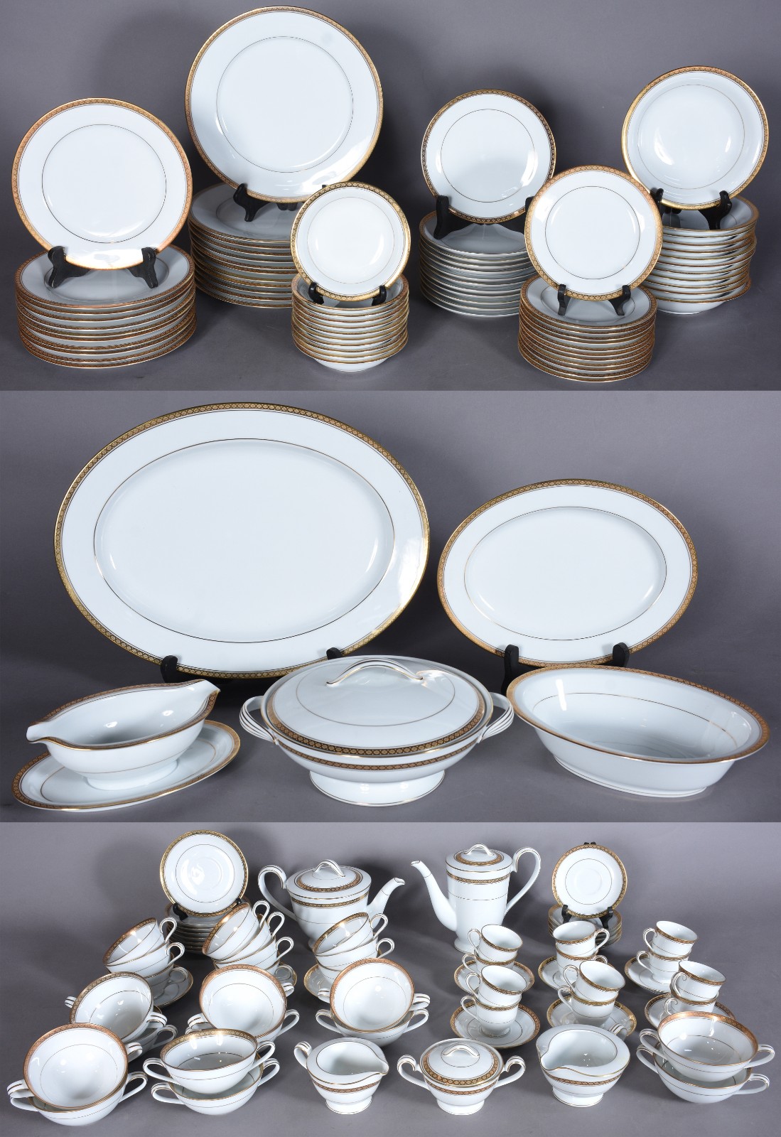 Aparelho de jantar, chá e café de porcelana Noritake na cor branca... - foto 1 de 8