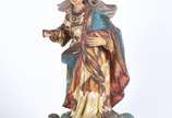 Nossa Senhora da Conceição,  - Imagem de madeira policromada com  resplendor de prata (sem os dedos de uma das mãos).