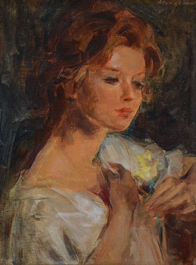 AURELIO D'ALINCOURT (1919 - 1990) - Figura feminina - osm - 35 x... - foto 2 de 3