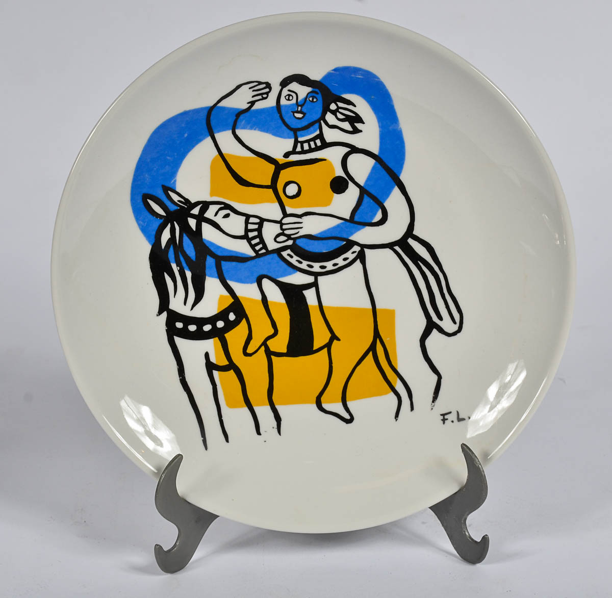 FERNAND LEGER - Prato de porcelana assinado - museu F. Leger. Diam...