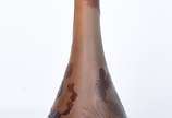D'Argental (1919-1925),  - Vaso de pasta de vidro na cor âmbar degradé com peixes e flora marinha acidadas em tons mais escuros. Assinado.