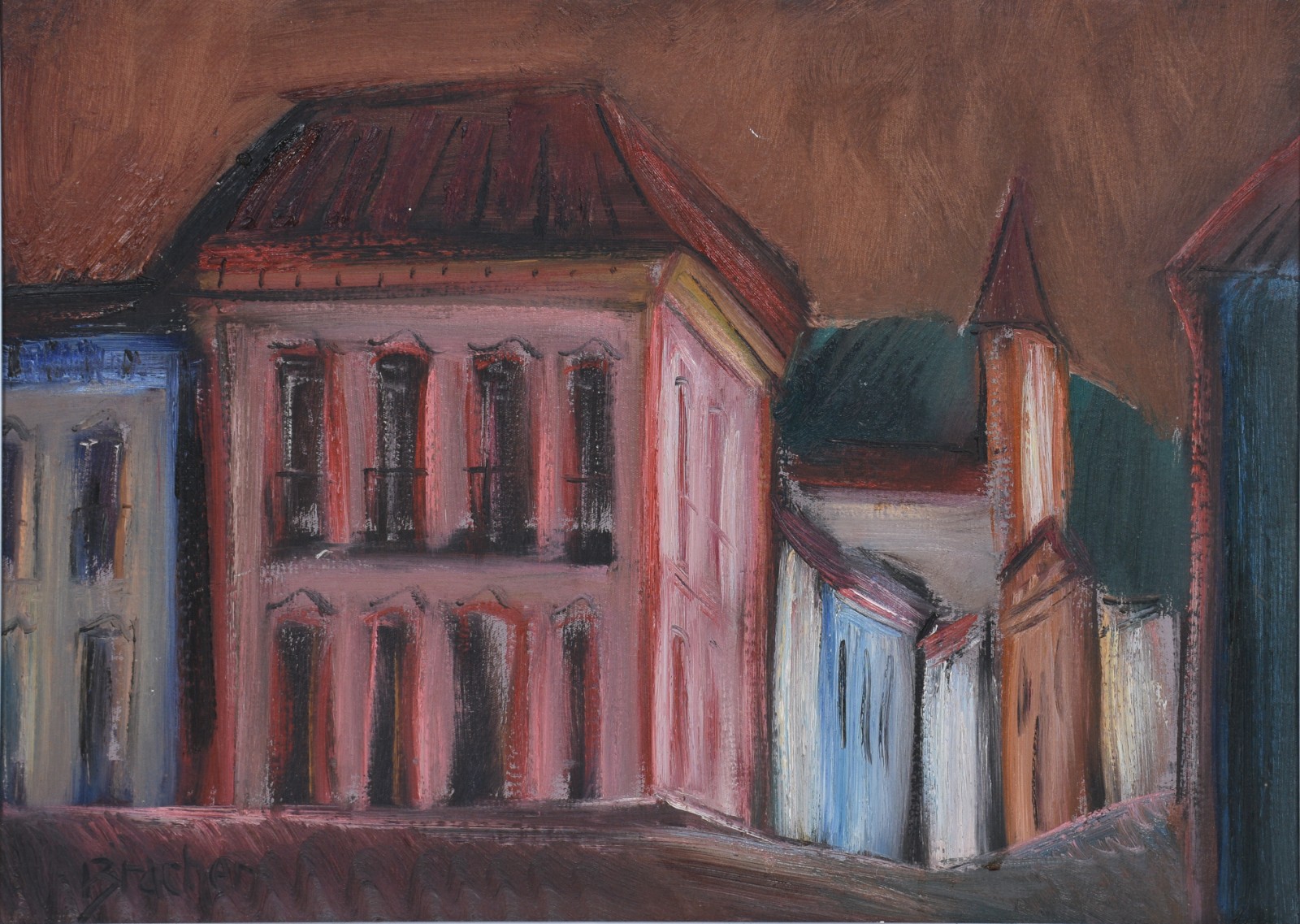 Carlos Bracher (1940), Sobrados e Rua Das Mercês - Diamantina - foto 1 de 5