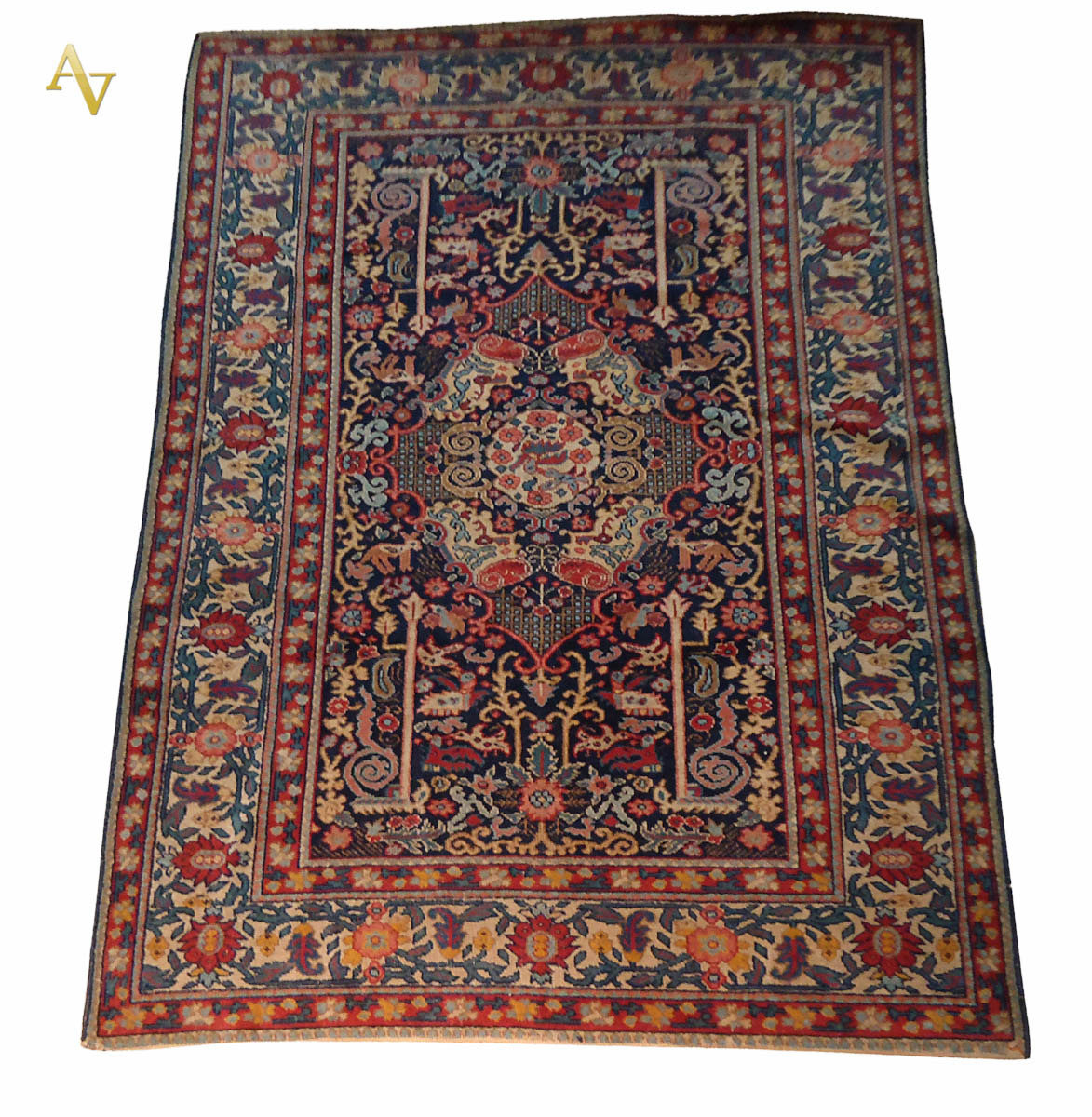 Tapete Tabriz - 1.38 x 1.88 m.