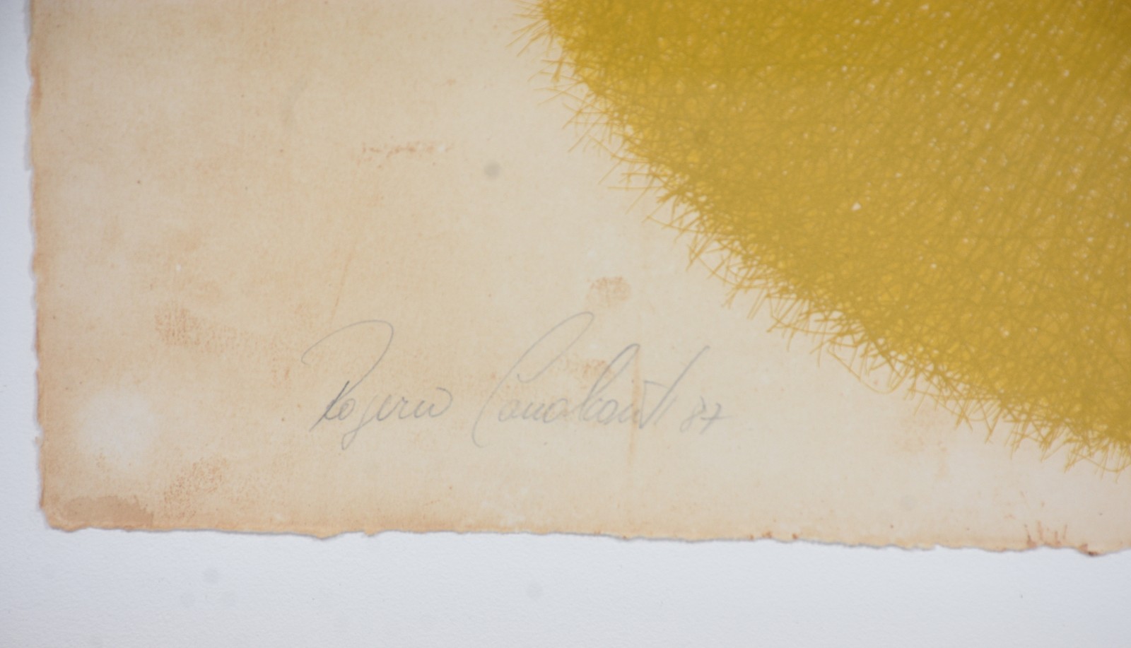 Gravura 1/10 - datado 87. Pequenas marcas de fungo. - foto 4 de 5