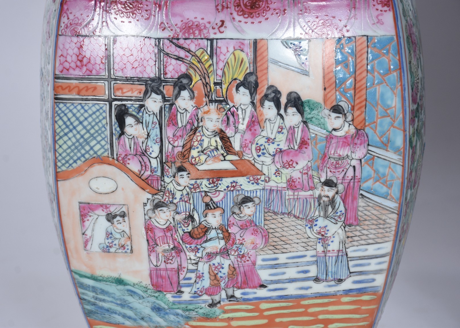 Par de potiches de porcelana oriental, formato quadrangular... - foto 4 de 9