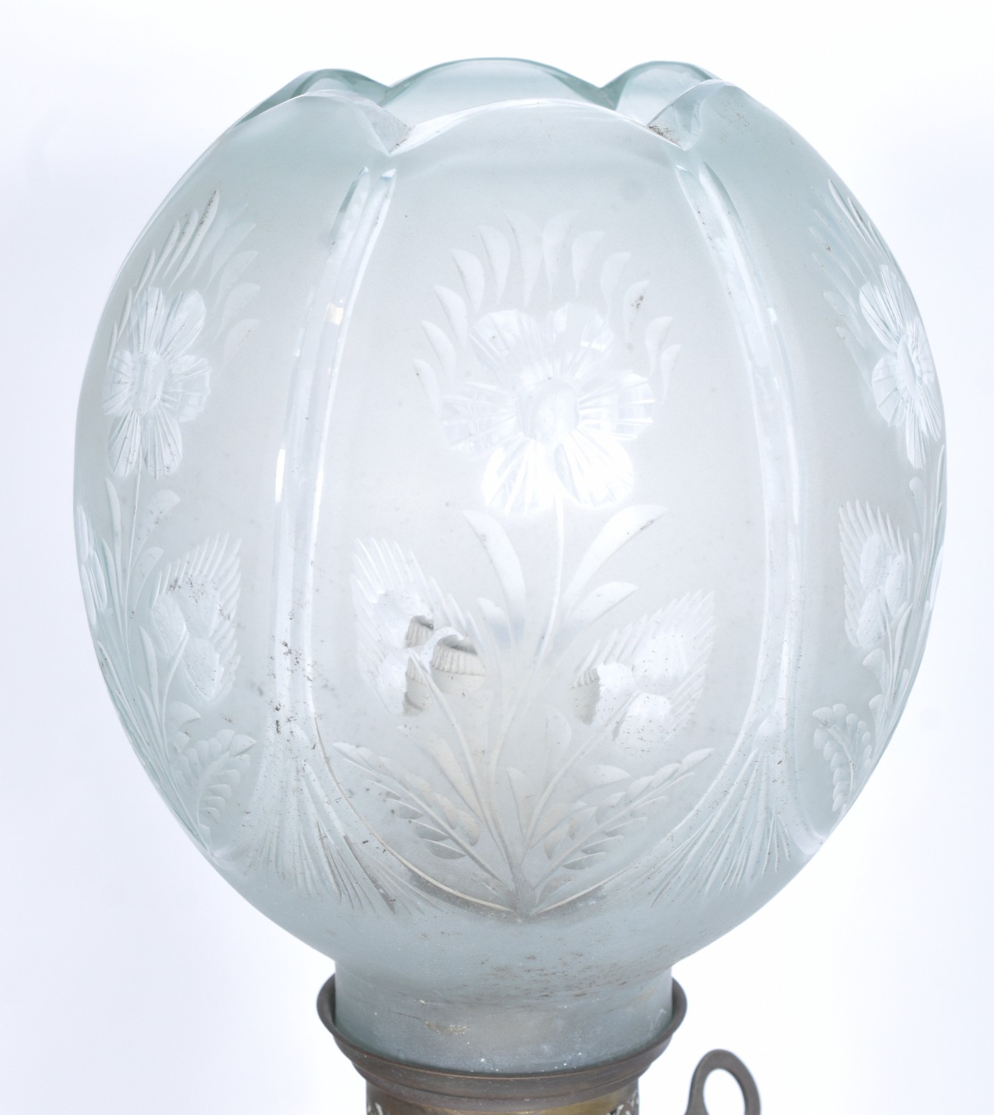 Abatjour de porcelana francesa em "chinoiserie" azul e branca... - foto 4 de 9