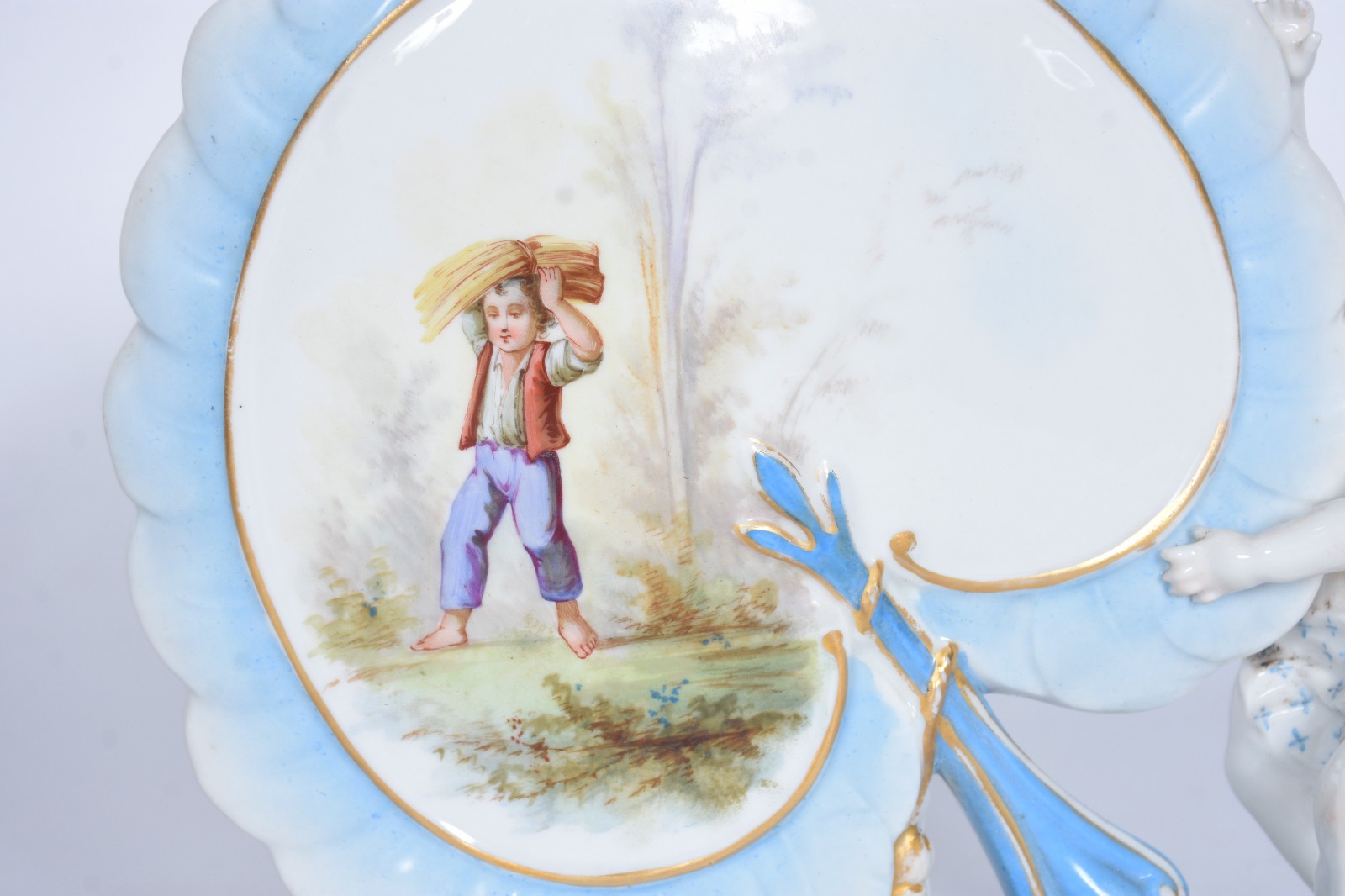 Floreira de porcelana francesa Velho Paris na forma de ventarola... - foto 5 de 8