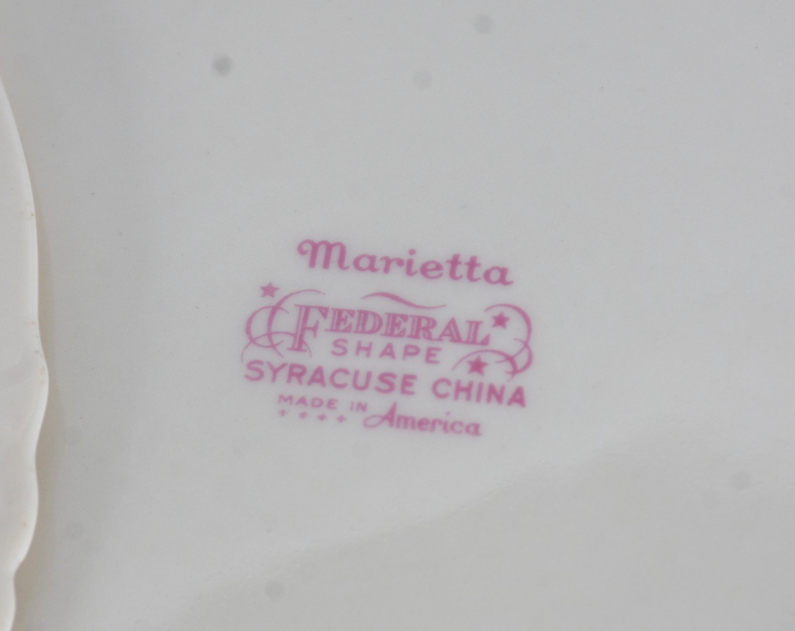 Aparelho de jantar de faiança "Marietta", Federal Shape, Syracuse... - foto 5 de 7