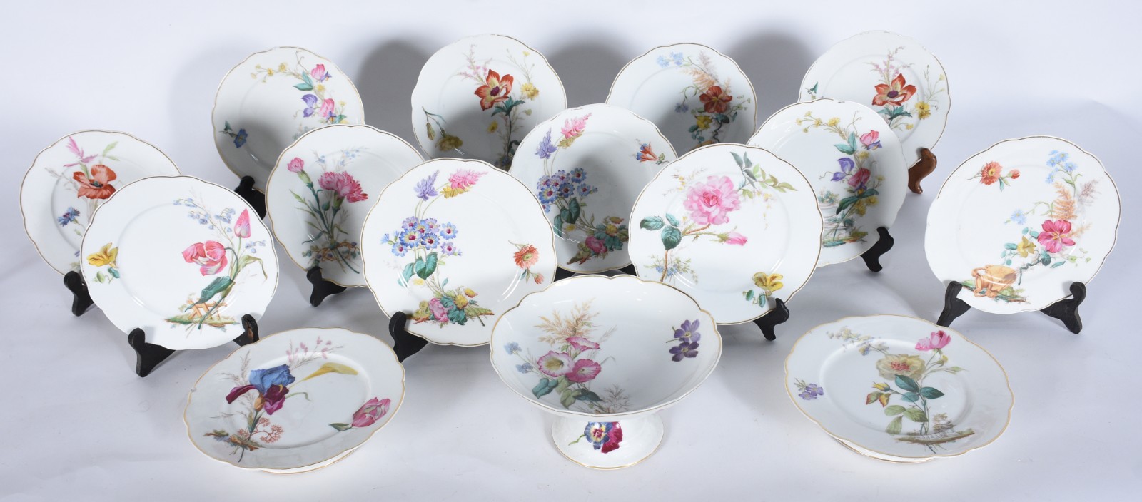 Conjunto para sobremesa de porcelana francesa pintadas a mão por com... - foto 1 de 9