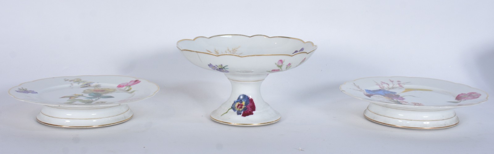 Conjunto para sobremesa de porcelana francesa pintadas a mão por com... - foto 5 de 9