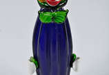 Palhaço de murano na cor azul marinho. Alt. 31 cm. - Palhaço de murano na cor azul marinho. Alt. 31 cm.