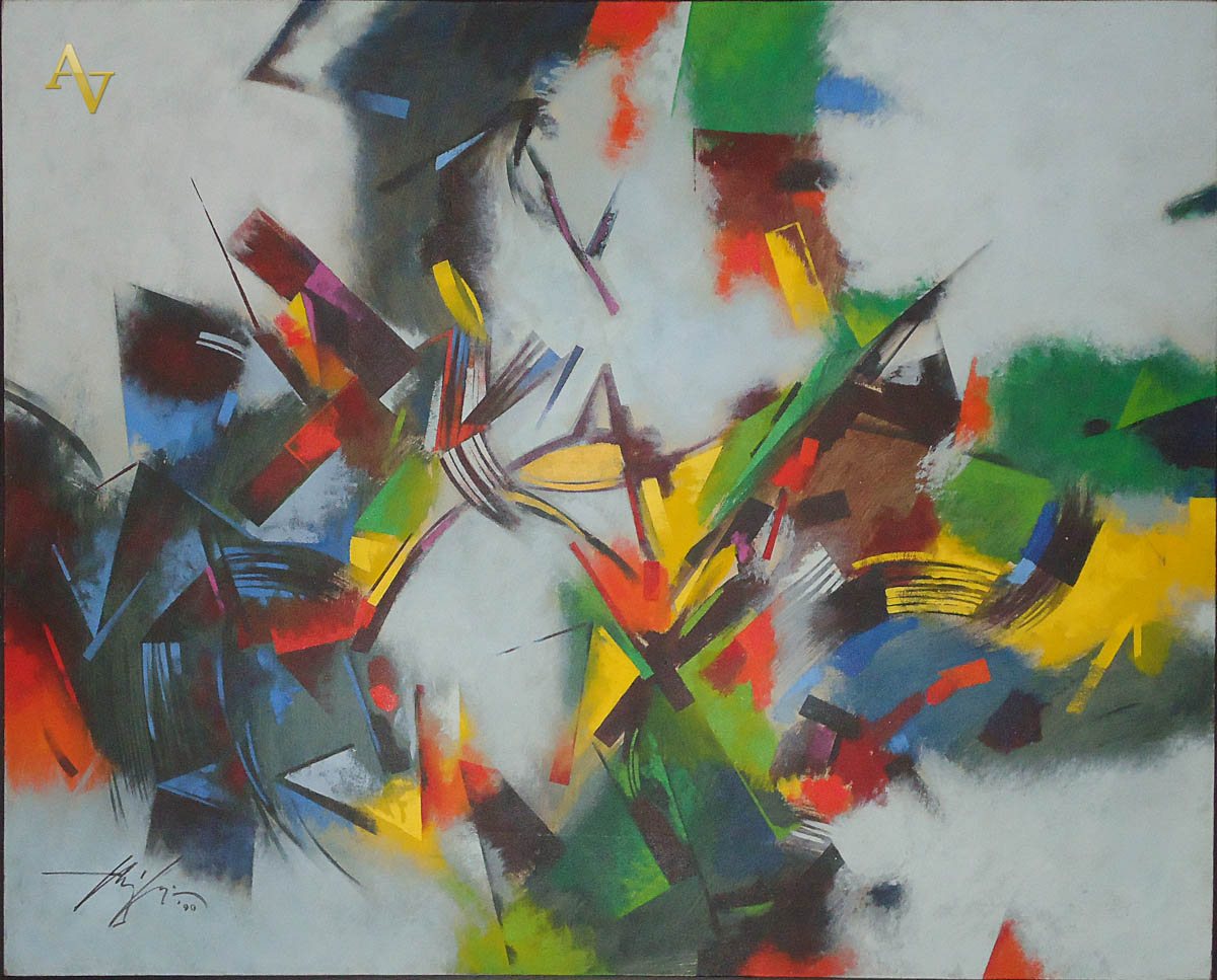 HENRI CARRIERES - Abstrato - ost - 80 x 100