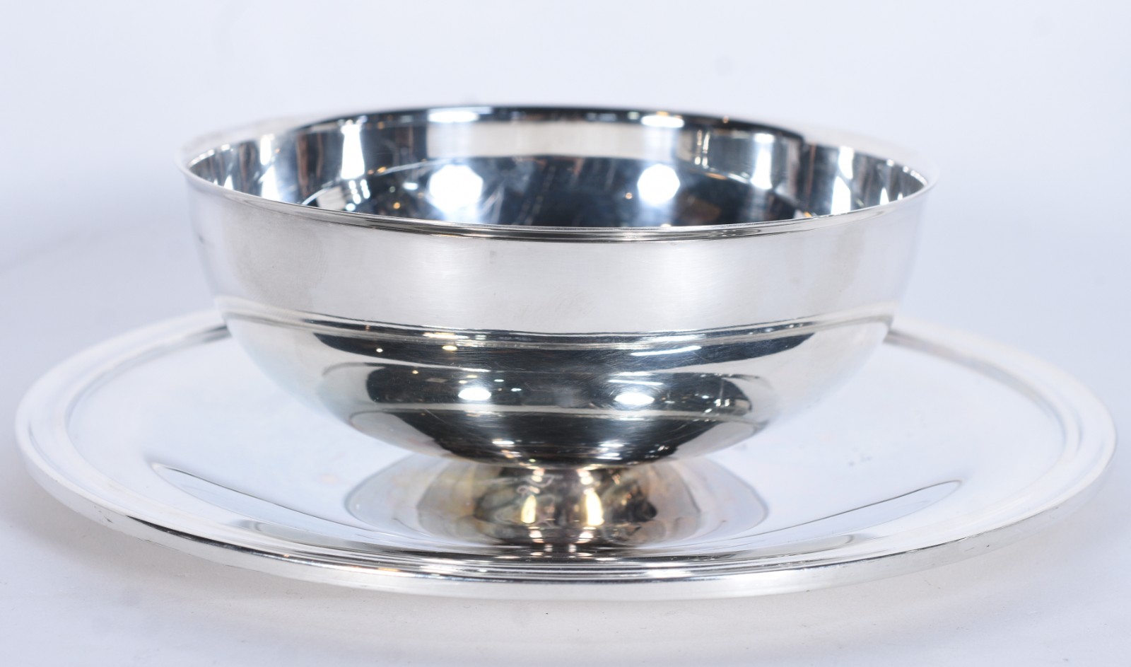 Duas peças de metal prateado Saint James composto de molheira e bowl... - foto 6 de 8