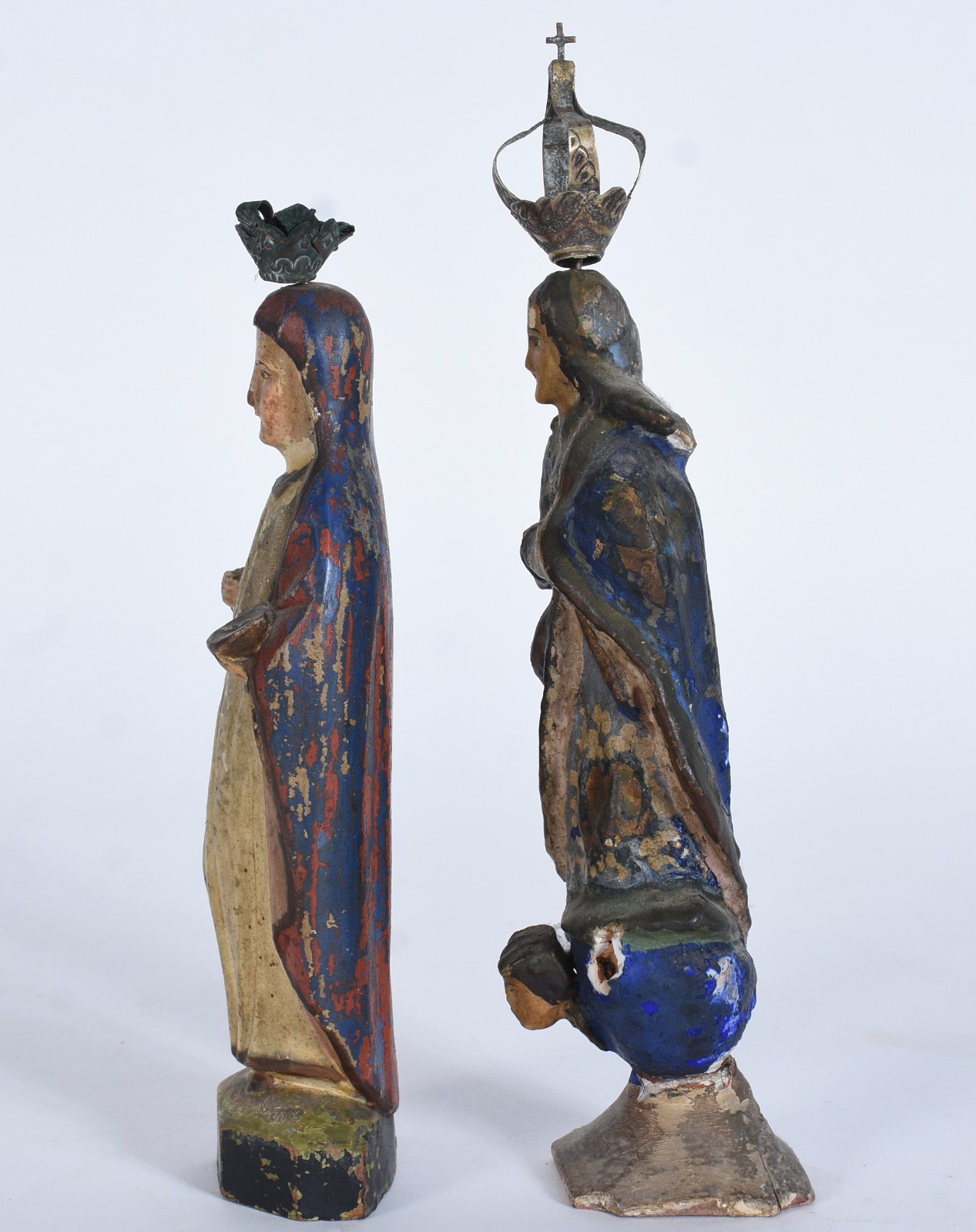 Duas imagens, sendo: Santa luzia e Nossa Senhora com base colada. - foto 4 de 10